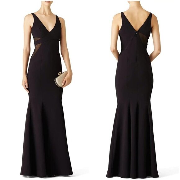 Jay Godfrey Black Rockefeller Formal Gown $485 - Picture 1 of 9
